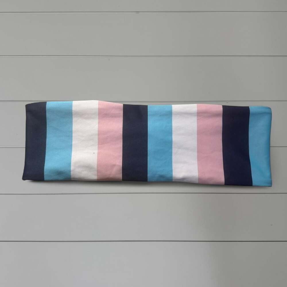 Missguided Striped Bandeau Tube Top Multi-colored Summer Festival Size 6